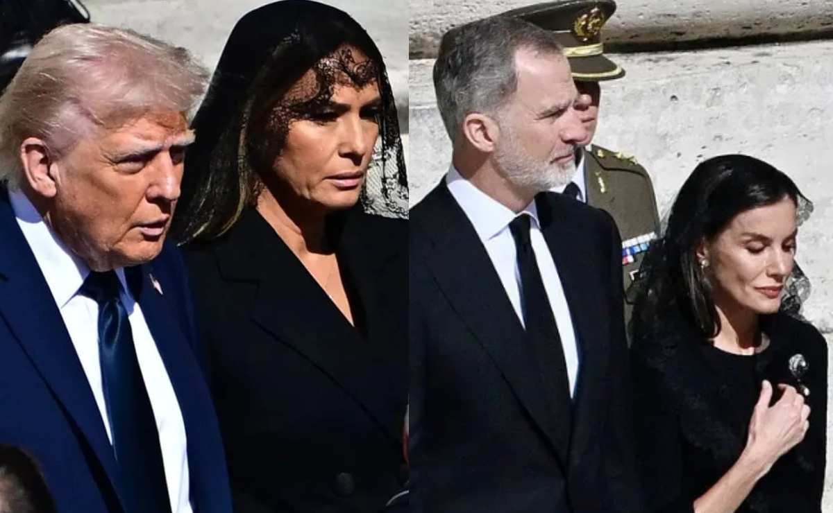 Así fue el encuentro de la reina Letizia y Melania Trump en el funeral del papa Francisco 