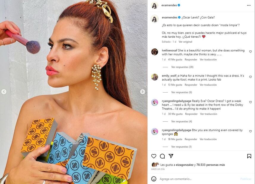 Eva Mendes y su propuesta de 'moda limpia' / Instagram