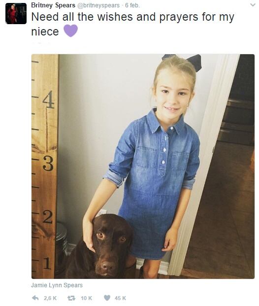 El mensaje de Britney Spears sobre el accidente de la hija de Jamie Lynn Spears