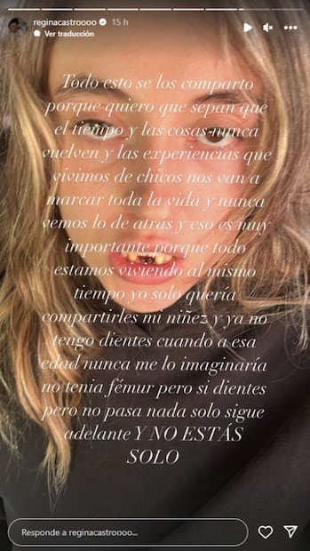 Las inquietantes publicaciones deRegina Castro / Instagram: @reginacastroooo