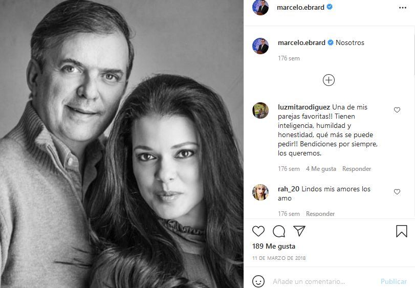 Reaparece Rosalinda Bueso, esposa de Marcelo Ebrard