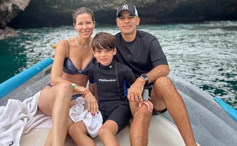 Jaydy Michel, Rafa Márquez y su hijo Leonardo / Foto: Instagram
