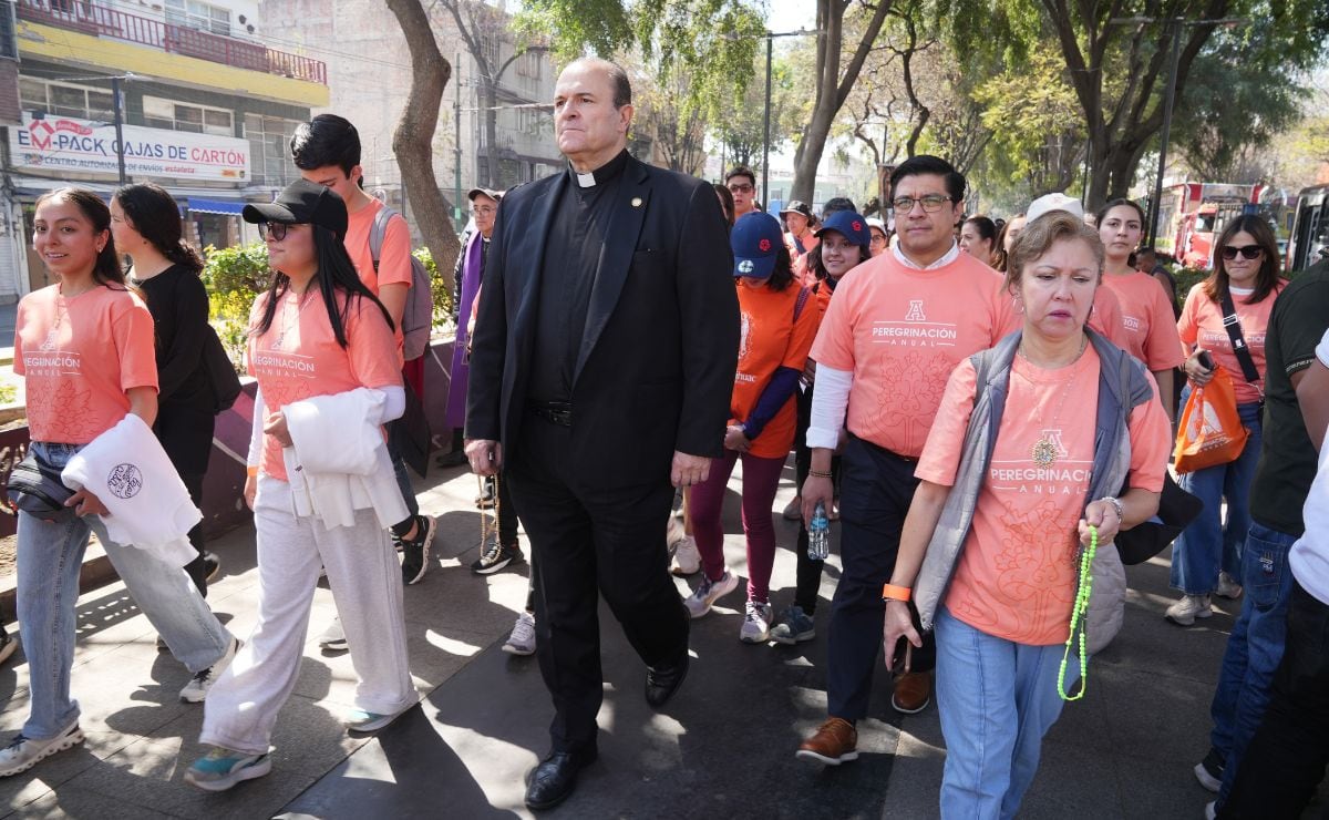 La peregrinación anual de la Universidad Anáhuac / Foto: Leonardo Gómez.