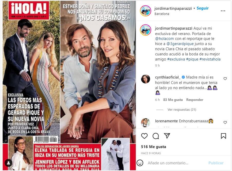 ¡Totalmente oficial! Gerard Piqué y Clara Chía Martí presumen su amor en una boda