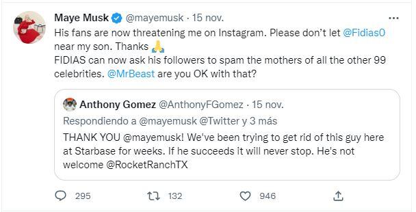 Maye Musk, mamá de Elon, suplica a la gente que paren su maldad contra su "hijo genio"
