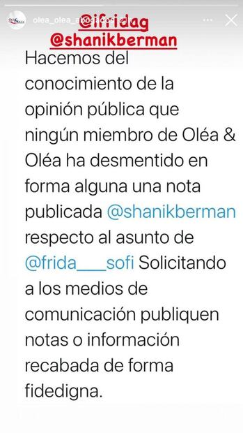 Shanik Berman aclara polémica de Frida Sofía en psiquiátrico