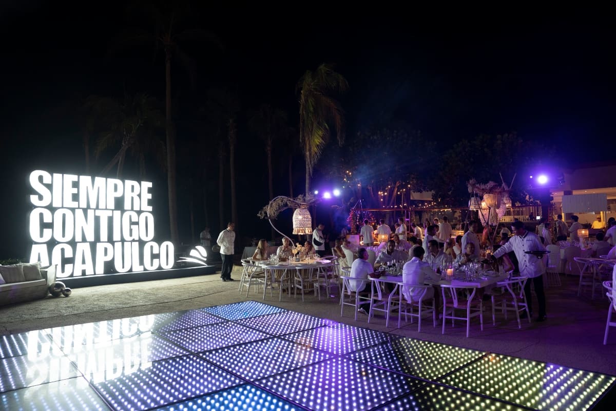 La Cena de Blanco del Abierto Mexicano de Tenis, en Acapulco. (Foto: Héptor Arjona)