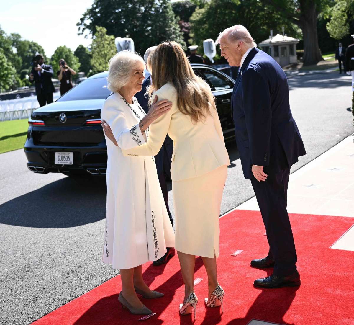 La reina Camila en su encuentro con Melania Trump / Foto: AFP