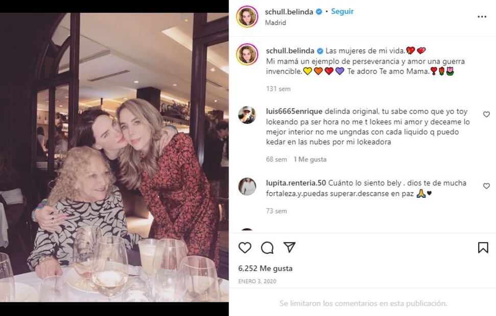 Mamá de Belinda reza por su hija: “Ella ha trabajado mucho para ser feliz”