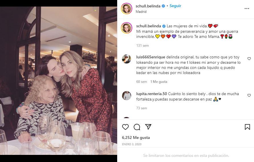 Mamá de Belinda reza por su hija: “Ella ha trabajado mucho para ser feliz”
