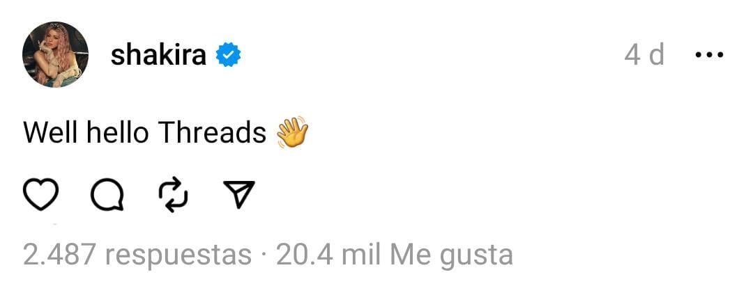 Threads @shakira