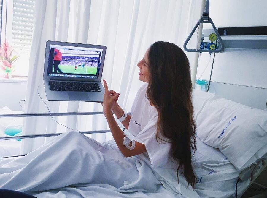 Lucía Villalón en el hospital por colapso pulmonar