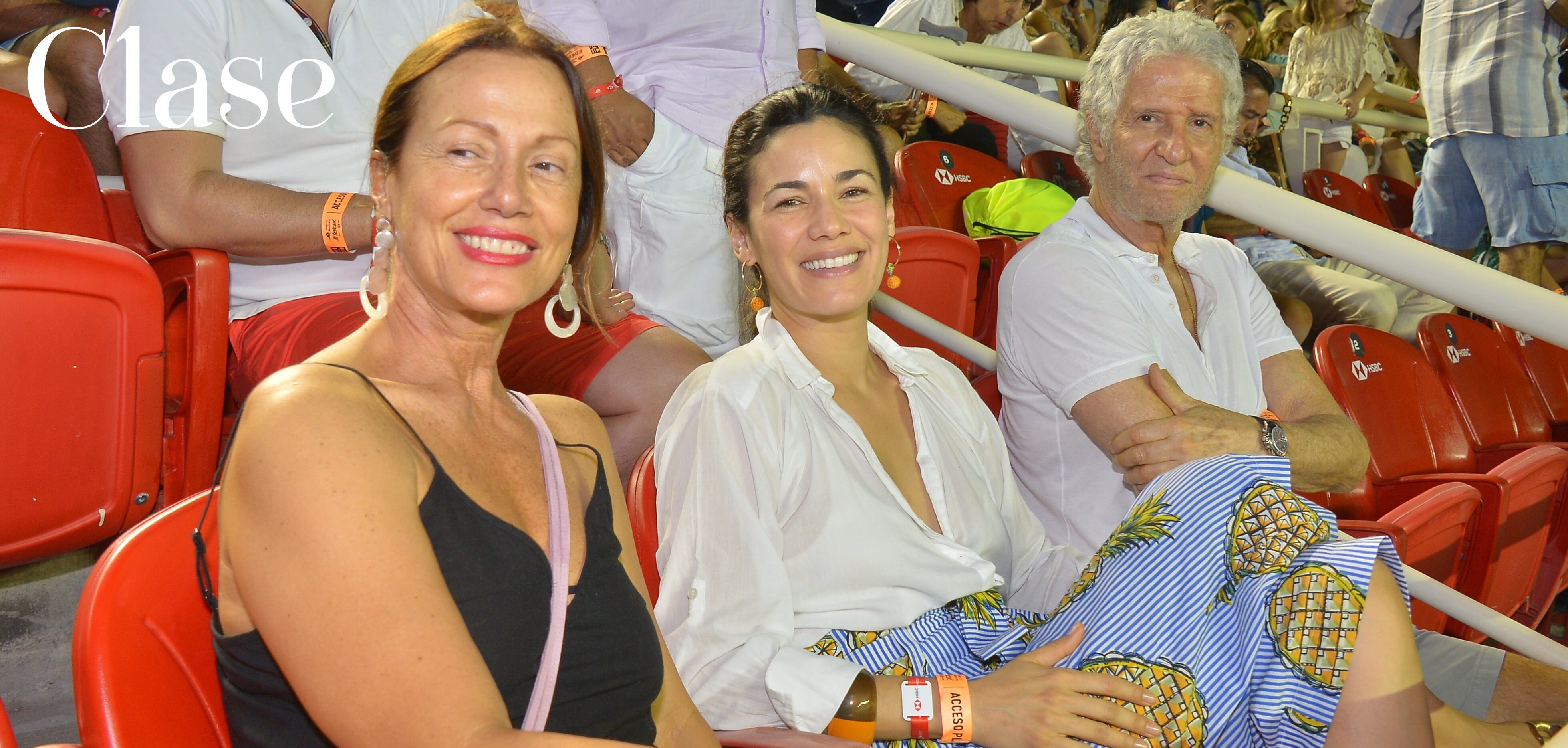 Joe Slim, Marcos Fastlicht y Ana Paula de Haro en los primeros días del 26 Abierto Mexicano de Tenis