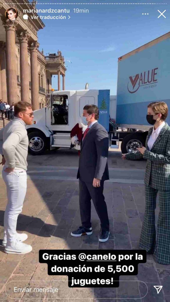 “Canelo” dona 5,500 juguetes para los niños de Nuevo León