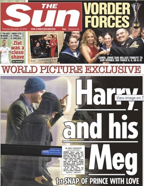 Las primeras fotos del príncipe Harry y su novia Meghan Markle