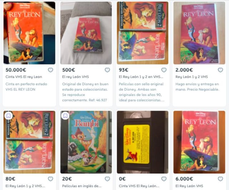 Películas en VHS como “El Rey León” se venden por más de un millón de pesos