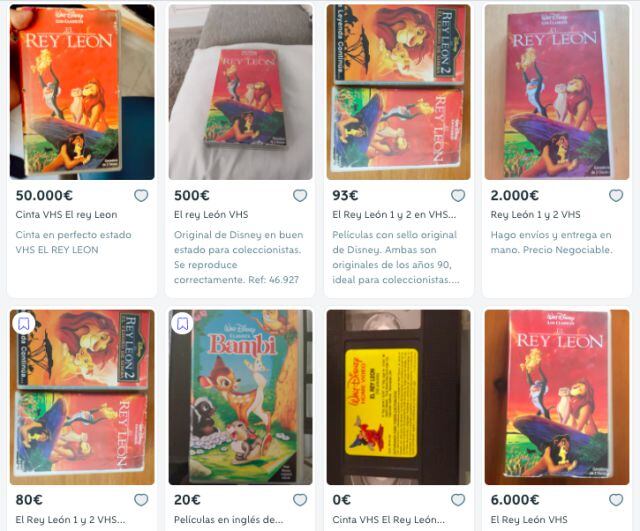 Películas en VHS como “El Rey León” se venden por más de un millón de pesos