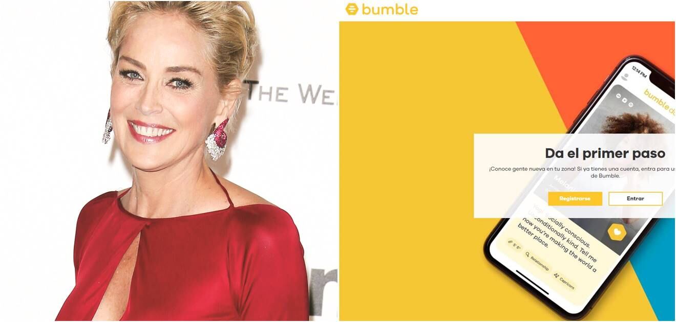 La actriz Sharon Stone busca pareja en la app de citas Bumble, tras cancelarle su cuenta por una confusión