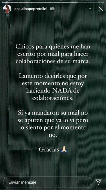 Paulina Peña Pretelini anuncia que ya no colaborará con marcas