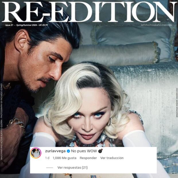Portada Alberto Guerra y Madonna/Instagram