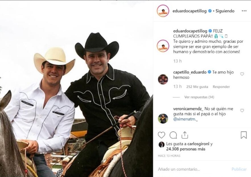 Eduardo Capetillo junto a su primogénito Eduardo Jr. / Instagram