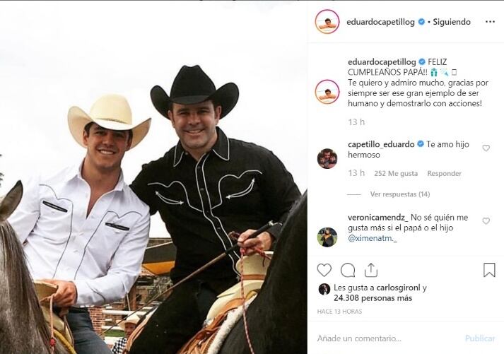 Las tiernas felicitaciones de Biby Gaytán y sus hijos a Eduardo Capetillo en su cumpleaños