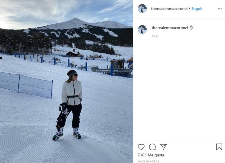 Emma Coronel, esposa de "El Chapo", posa en la nieve y reaparece en Instagram 