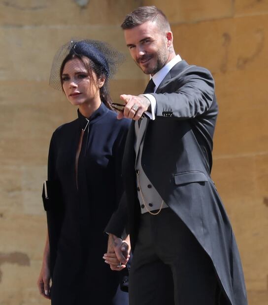 David y Victoria Beckham en la boda del príncipe Harry y Meghan Markle en 2018 / EFE