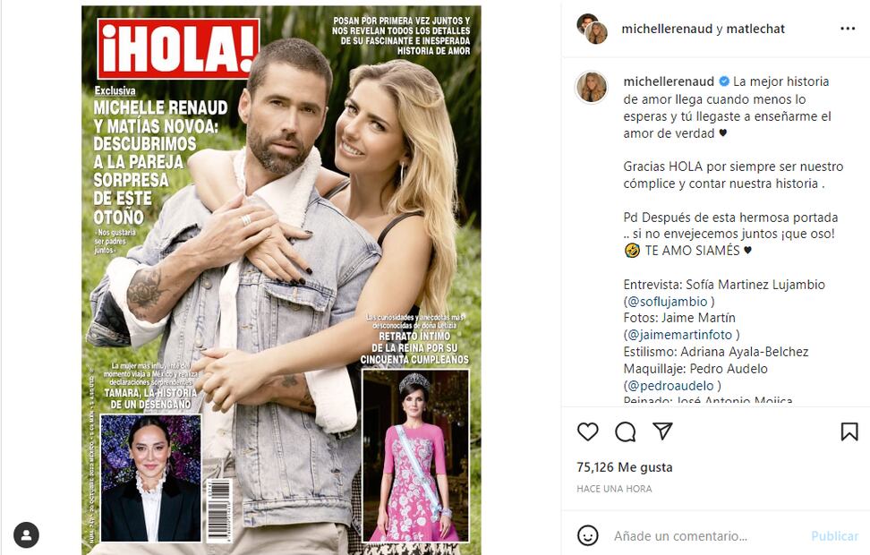 Michelle Renaud y Matías Novoa, totalmente enamorados, afirman estar casados