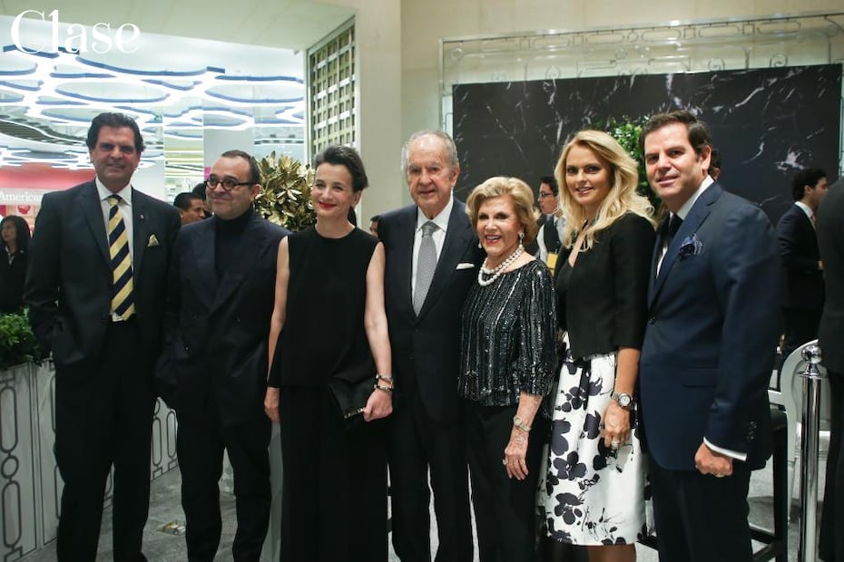 Alejandro Baillères, Javier y María Prieto, Alberto Baillères, Teresa Gual, Verónica y Juan Pablo Baillères Corina Herrera / Foto: Revista Clase