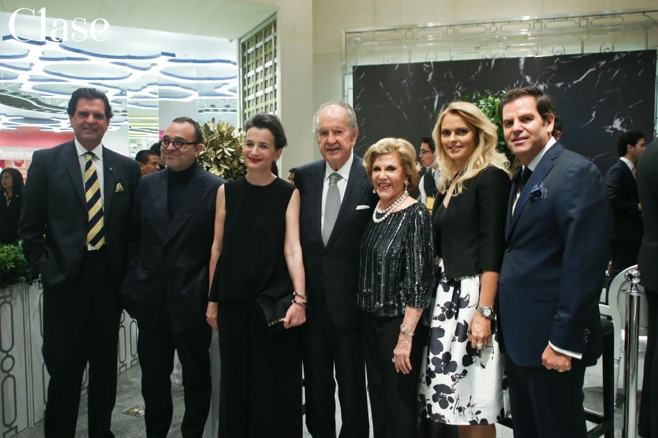 Alejandro Baillères, Javier y María Prieto, Alberto Baillères, Teresa Gual, Verónica y Juan Pablo Baillères Corina Herrera / Foto: Revista Clase