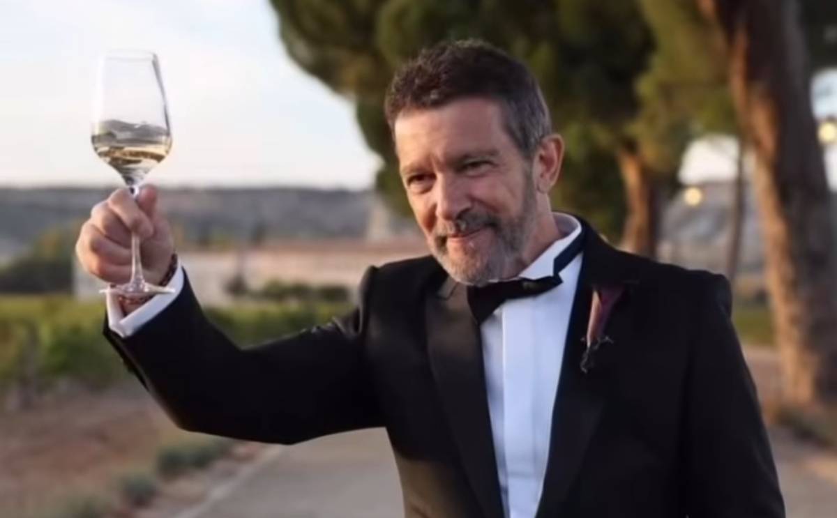 Antonio Banderas brindó con la prensa tras la boda de su hija Stella / Foto: Instagram @antoniobanderas