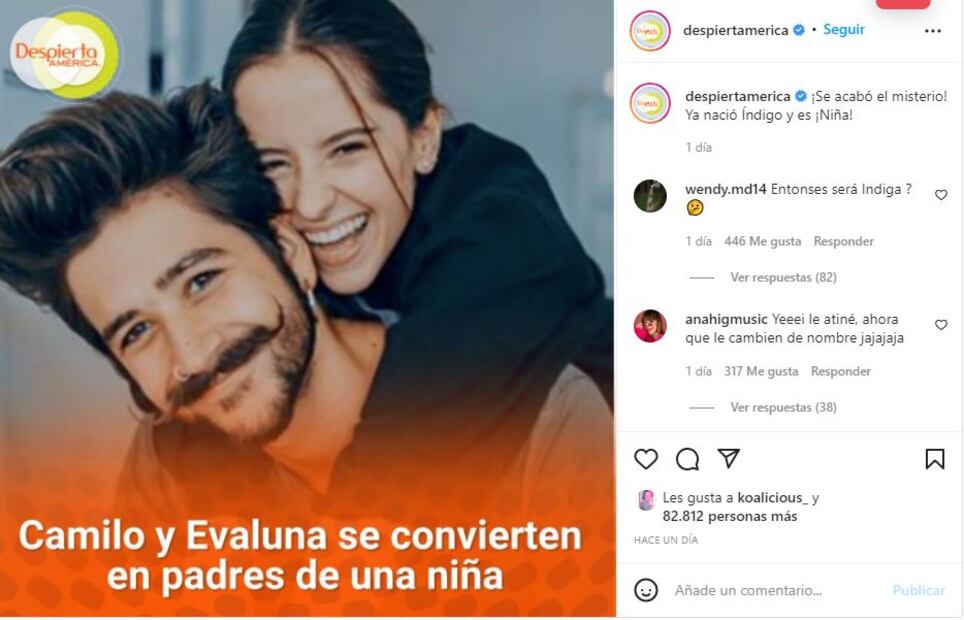 Evaluna y Camilo: Confusión en torno al nacimiento de índigo