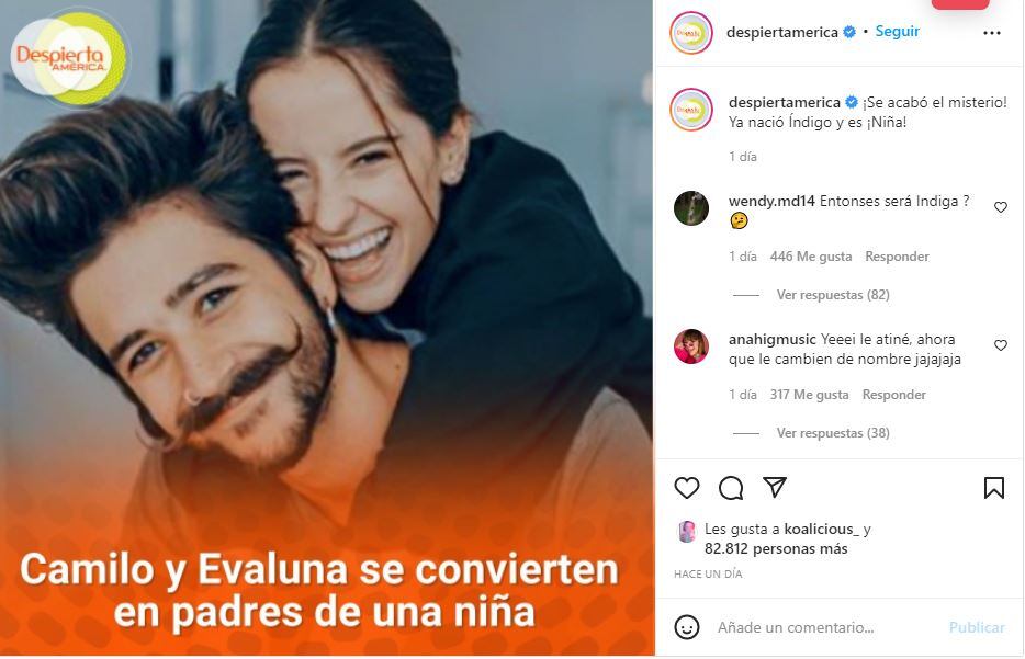 Evaluna y Camilo: Confusión en torno al nacimiento de índigo