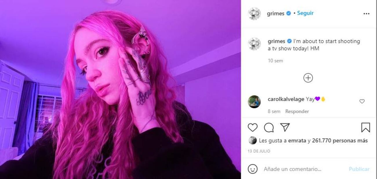 Grimes quiere colonizar la luna Europa, de Júpiter, lejos de Elon Musk