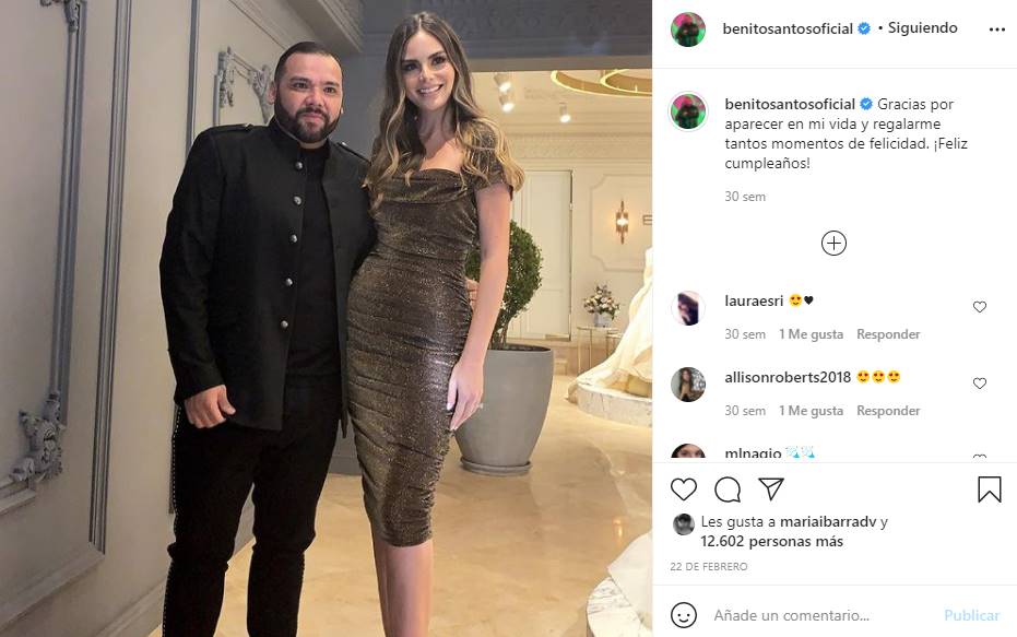 Benito Santos hará el ropón de bautizo para la hija de Ximena Navarrete