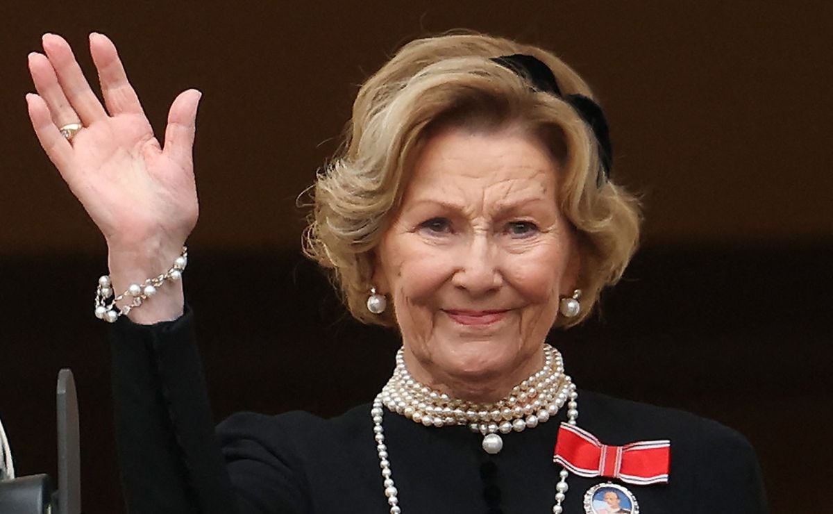 La reina Sonia de Noruega, viuda del rey Harald. (Foto: AFP)