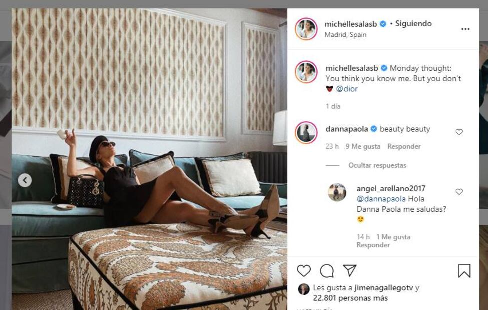 La foto de Michelle Salas que cautivó a Danna Paola