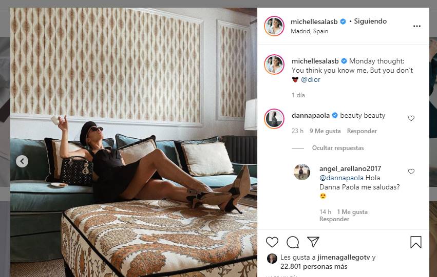 La foto de Michelle Salas que cautivó a Danna Paola