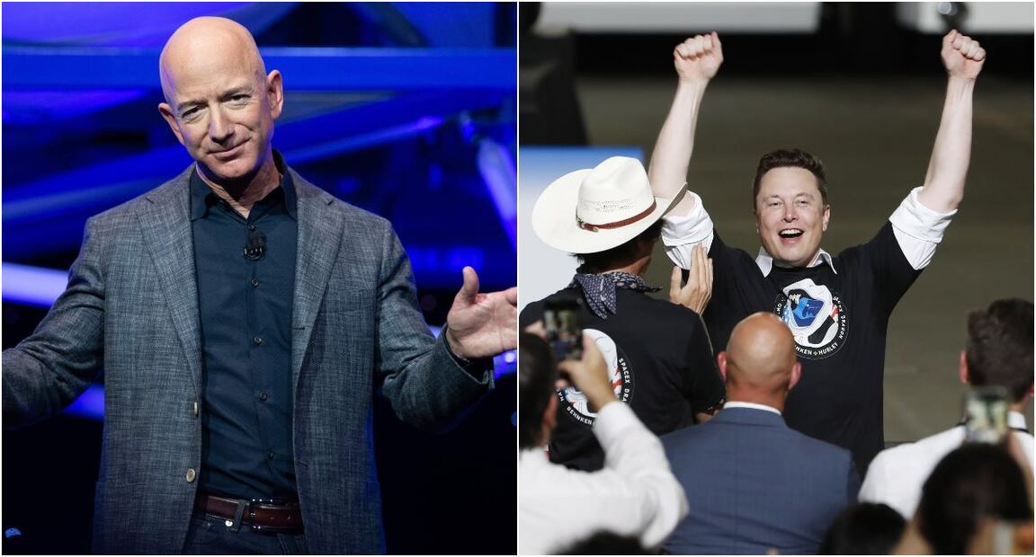 Elon Musk pide que Amazon se divida y reclama a Jeff Bezos