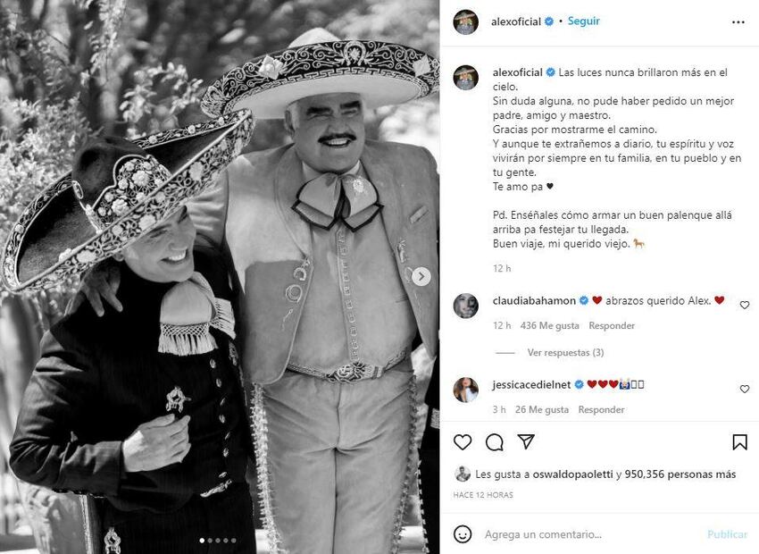 Vicente Fernández: Así lo despidió su familia en redes sociales