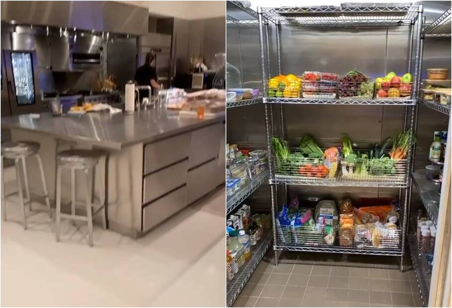 Kim Kardashian muestra el gran tamaño del refrigerador principal de su casa