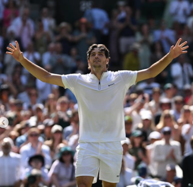 Taylor Fritz en Wimbledon 2025 / Foto: Instagram