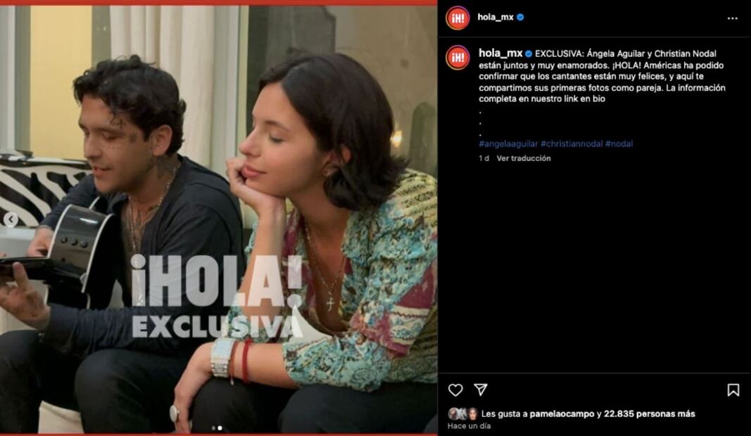 Ángela Aguilar y Christian Nodal / Instagram