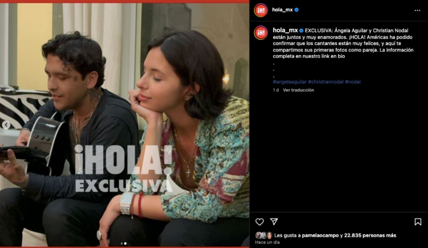 Ángela Aguilar y Christian Nodal / Instagram