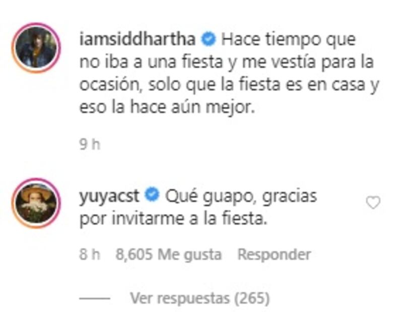 La romántica e íntima cena de Yuya y Siddhartha
