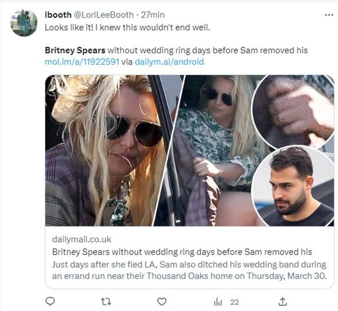 Britney Spears, captada sin el anillo de boda y un osito de peluche