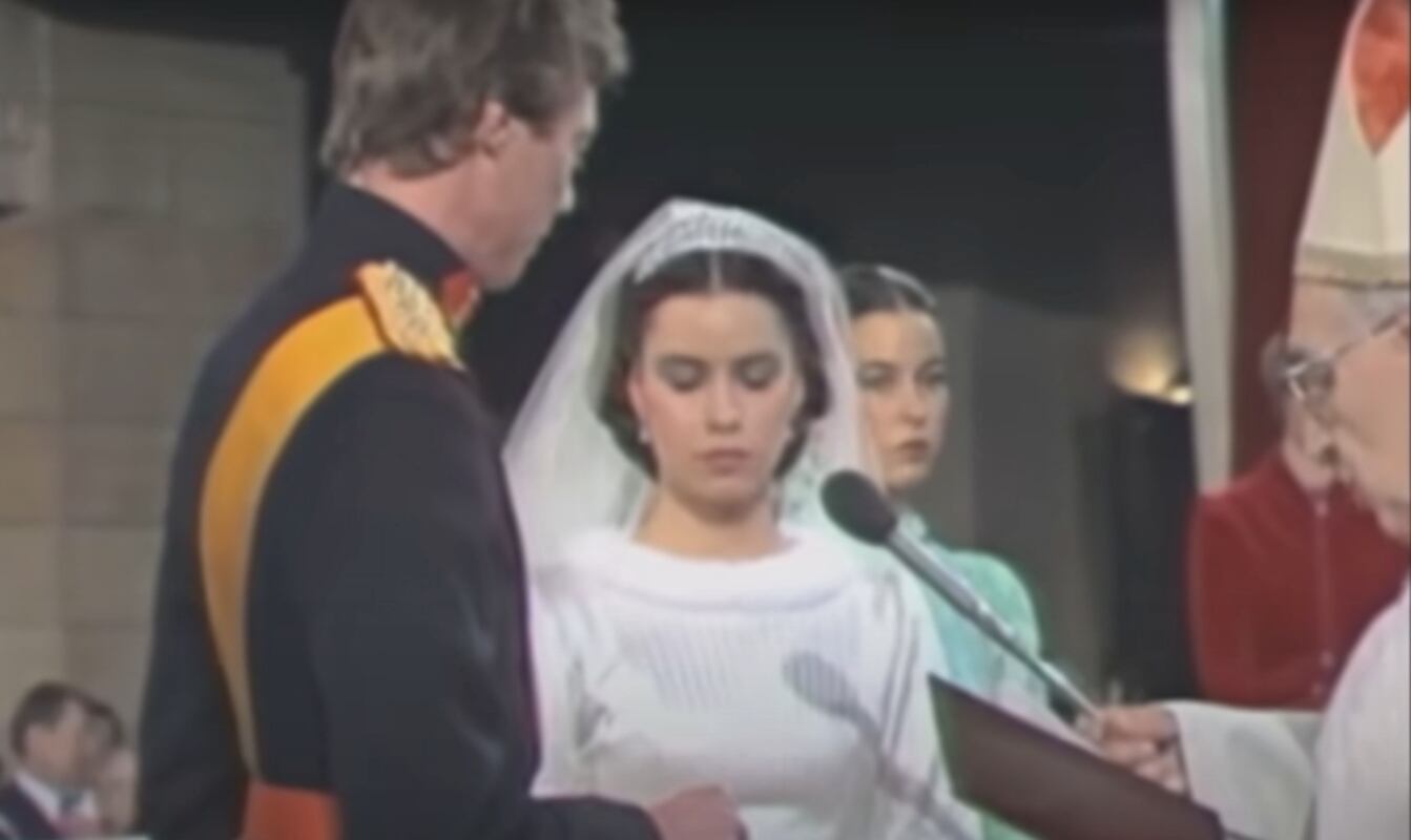 La boda de Enrique de Luxemburgo y María Teresa Mestre, celebrada el 14 de febrero de 1981 / Foto: Captura de pantalla