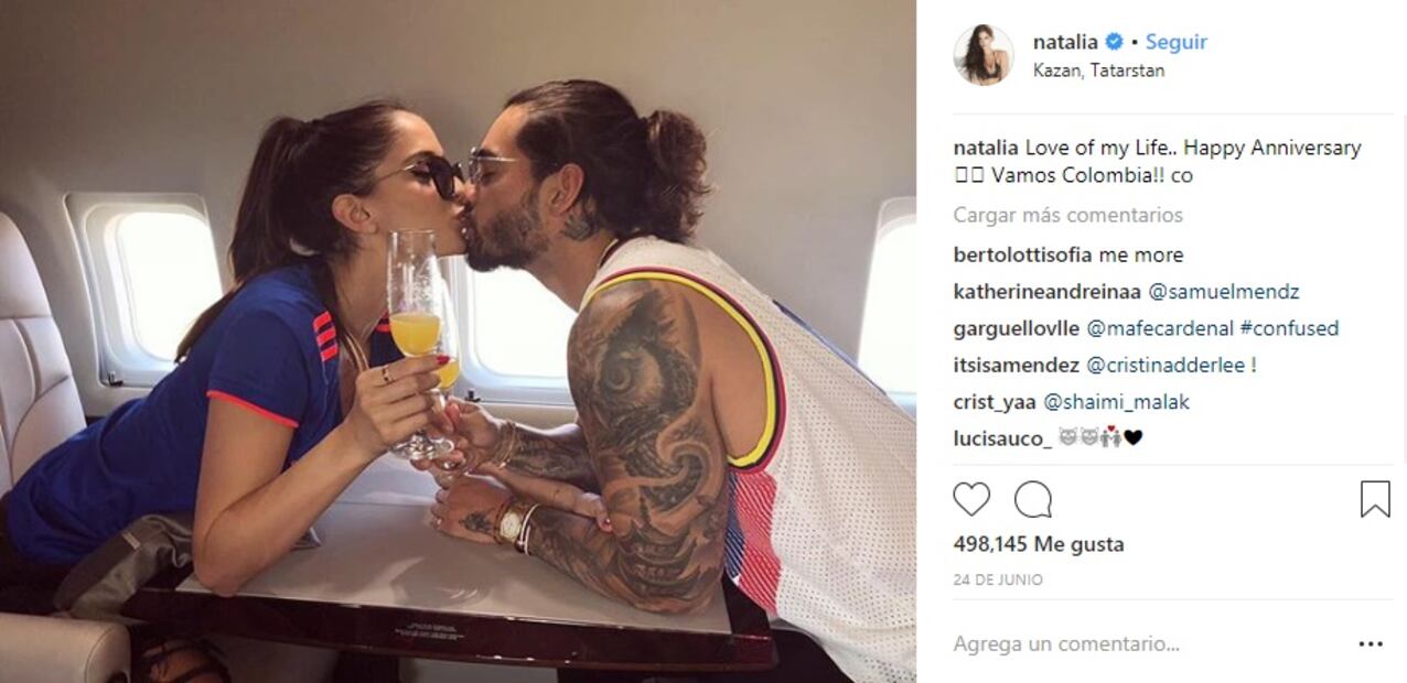 Las fotos más románticas de Maluma y Natalia Barulich 