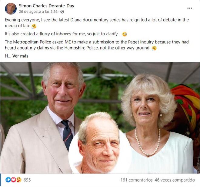 Simon Dorante-Day, supuesto hijo ilegítimo de Carlos III y Camila, llevará al Rey a los tribunales